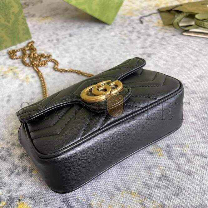 GUCCI MARMONT MATELASSE LEATHER SUPER MINI BAG 476433 (19.5*10.2*5.1cm) GUCCI MARMONT MATELASSE LEATHER SUPER MINI BAG 476433 (19.5*10.2*5.1cm)